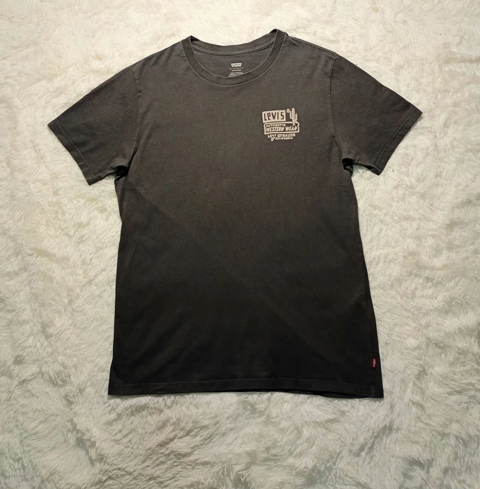 Levi's Cactus Logo T-Shirt Dark Grey - Size Medium M